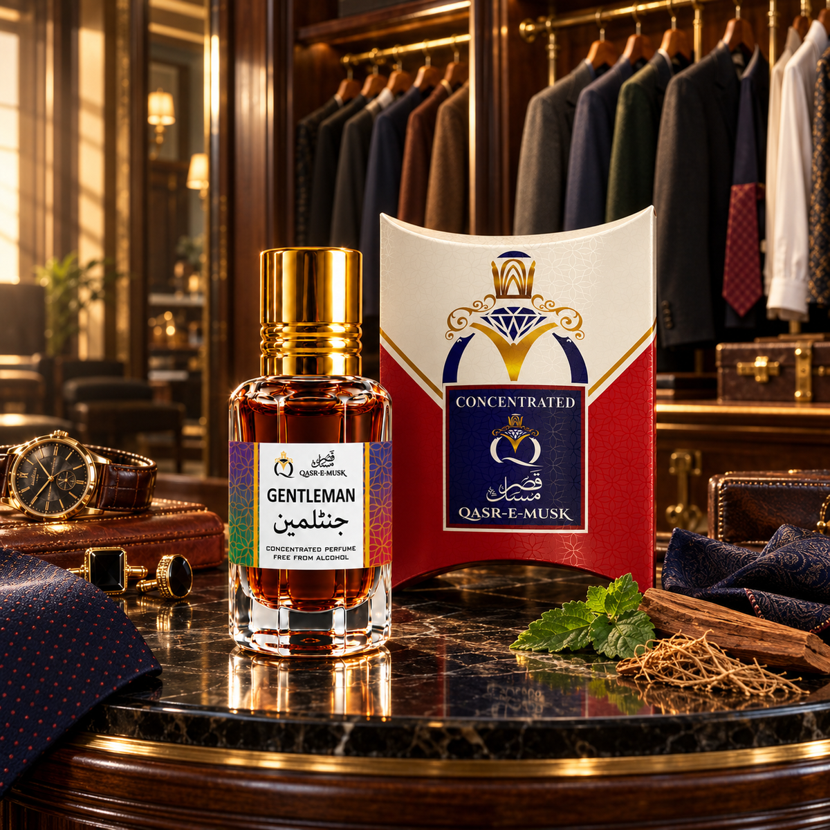 Gentleman Attar by Qasr-E-Musk – Classic Leather & Patchouli Fragrance Since 1976