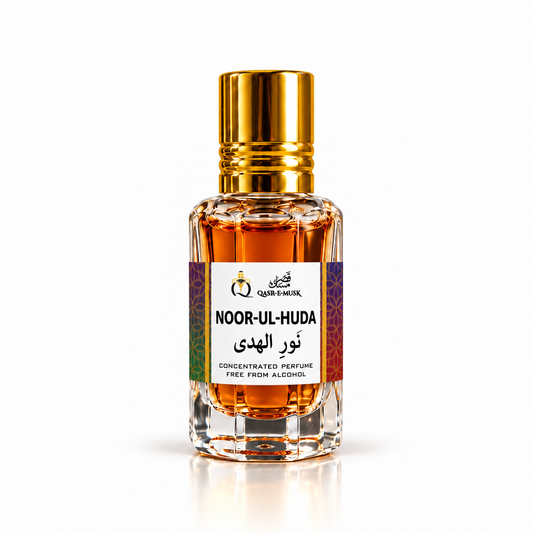 NOOR UL HUDA Attar for Men & Women – Woody Floral Oud Perfume Oil | Qasr-E-Musk