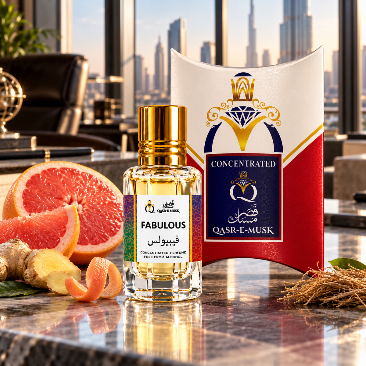 Fabulous Attar – Premium Citrus Aquatic Perfume Oil | Qasr-E-Musk