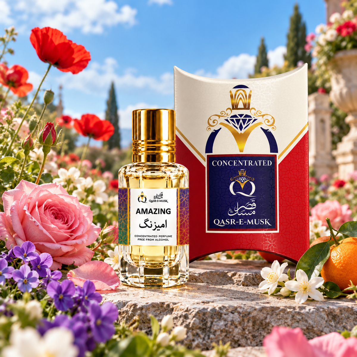 Amazing Attar – Powdery Floral Musk Perfume Oil | Qasr-E-Musk