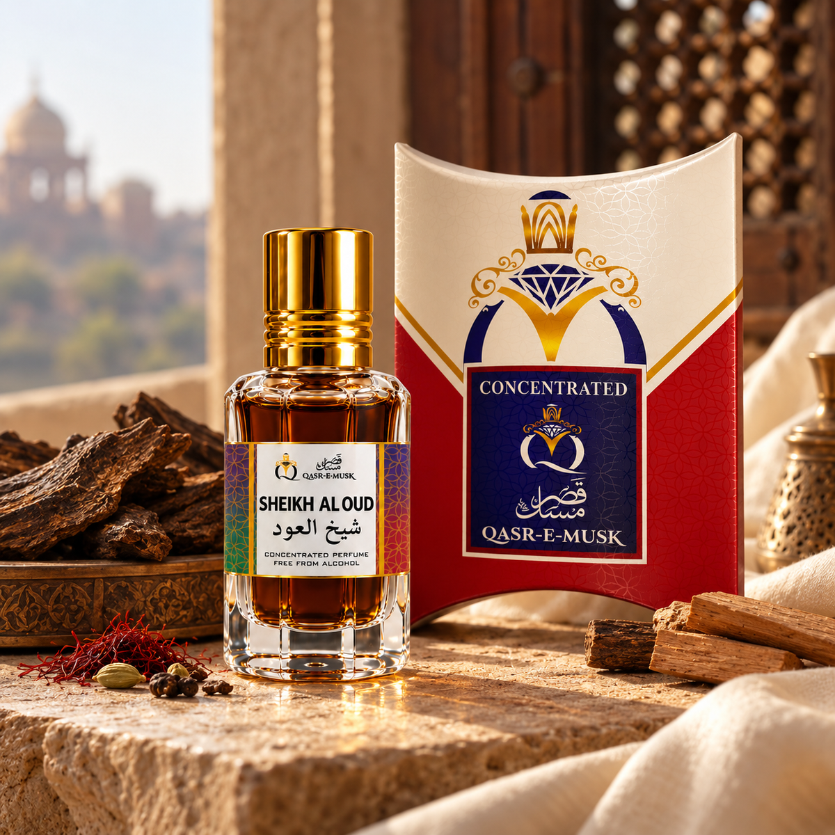 SHEIKH AL OUD Attar for Men – Traditional Arabic Oud Perfume Oil | Qasr-E-Musk