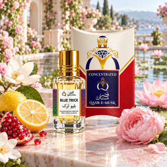 Blue Trick Attar – Soft Floral Perfume Oil for Women | Qasr-E-Musk