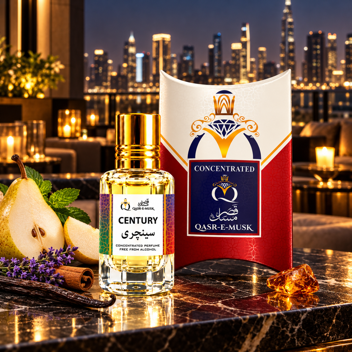 Century Attar – Oriental Fougere Perfume Oil for Men | Qasr-E-Musk
