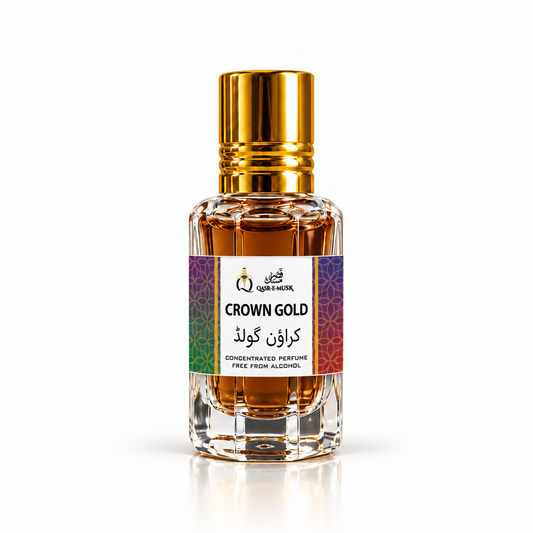 Crown Gold Attar – Premium Vanilla Perfume Oil | Qasr-E-Musk