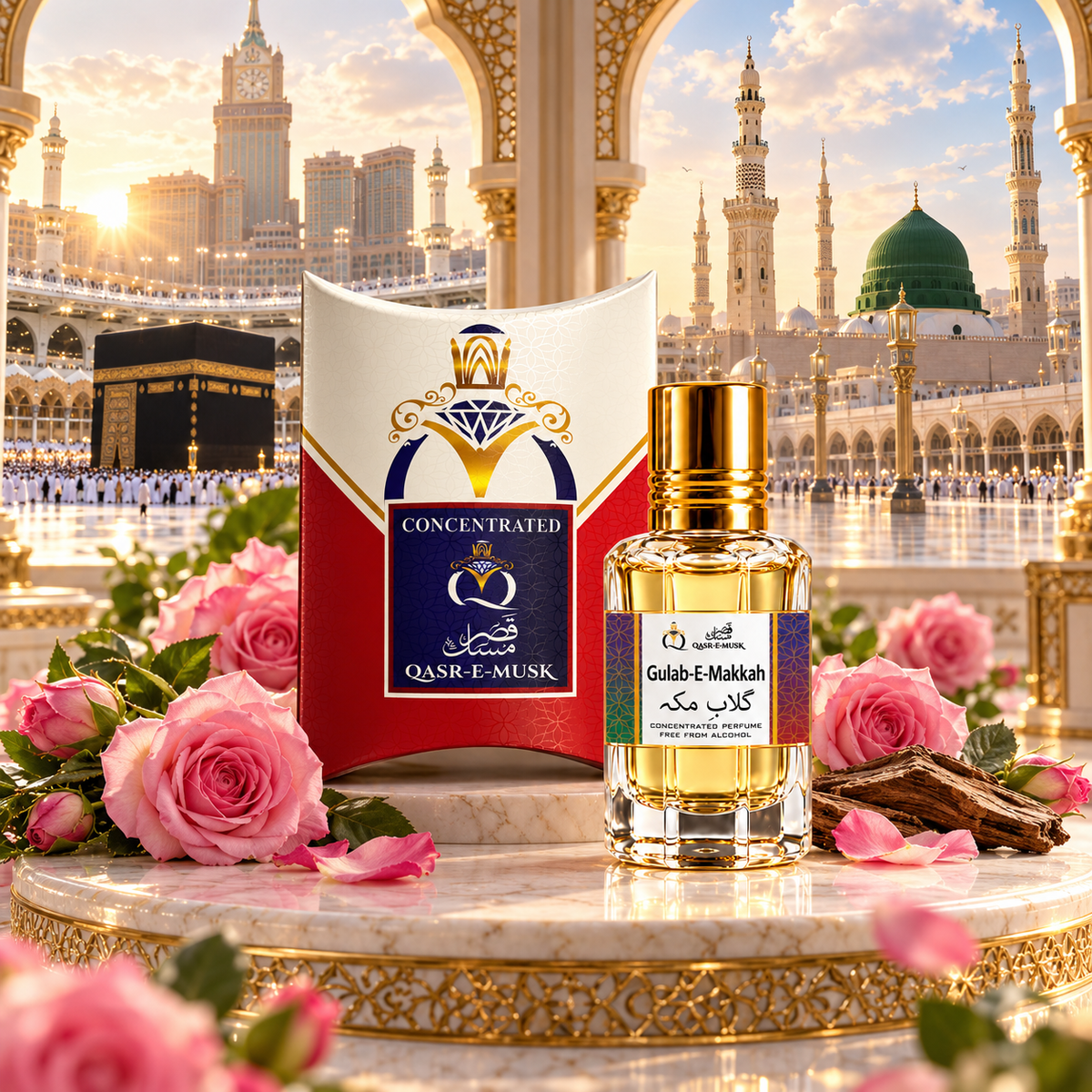 Gulab-E-Makkah Attar by Qasr-E-Musk – Taif Rose & White Musk