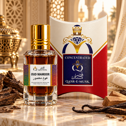 OUD MAMOOR Attar for Men – Luxury Arabian Oud Perfume Oil | Qasr-E-Musk