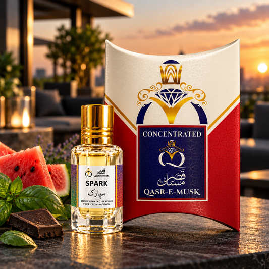 Spark Attar – Fresh Aromatic Woody Perfume Oil | Qasr-E-Musk