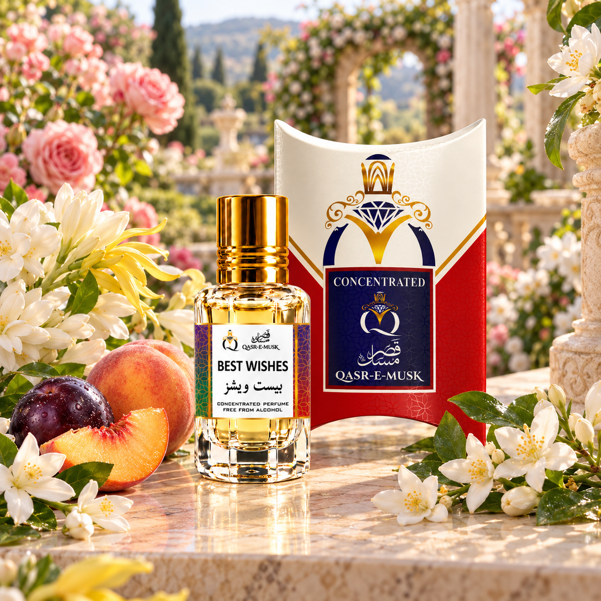 Best Wishes Attar – Rose & Jasmine Perfume Oil | Qasr-E-Musk