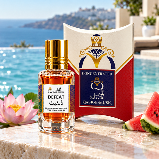 Defeat Attar for Men & Women – Fresh Aquatic Perfume Oil | Qasr-E-Musk