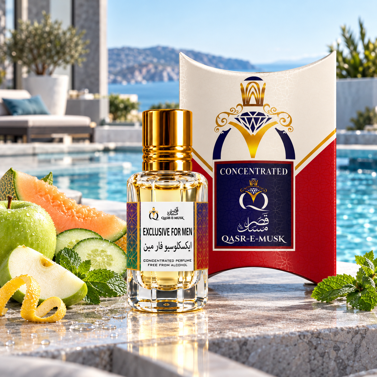 Exclusive for Men Attar – Premium Aquatic Fruity Perfume Oil | Qasr-E-Musk
