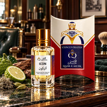Icon Attar – Premium English Perfume Oil | Qasr-E-Musk