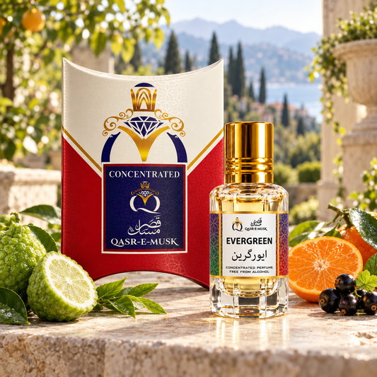 Ever Green Attar – Premium Green Citrus Perfume Oil | Qasr-E-Musk
