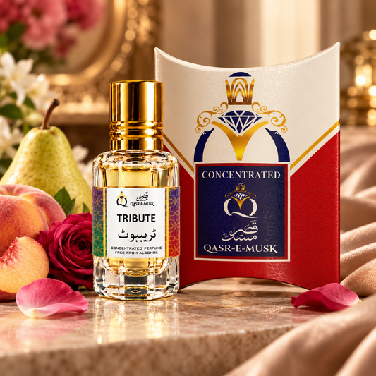 Tribute Attar – Fruity Floral Woody Perfume Oil | Qasr-E-Musk