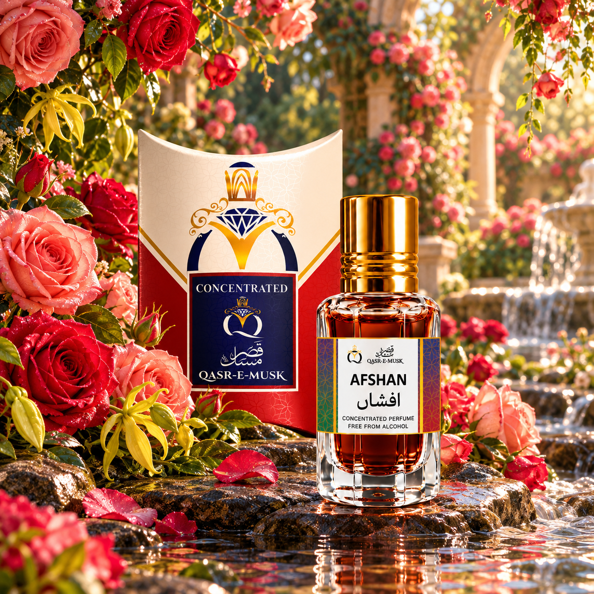 Afshan Attar by Qasr-E-Musk – Classic Floral Woody Unisex Attar Since 1997