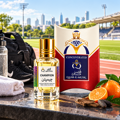 Champion Attar – Woody Spicy Perfume Oil for Men | Qasr-E-Musk