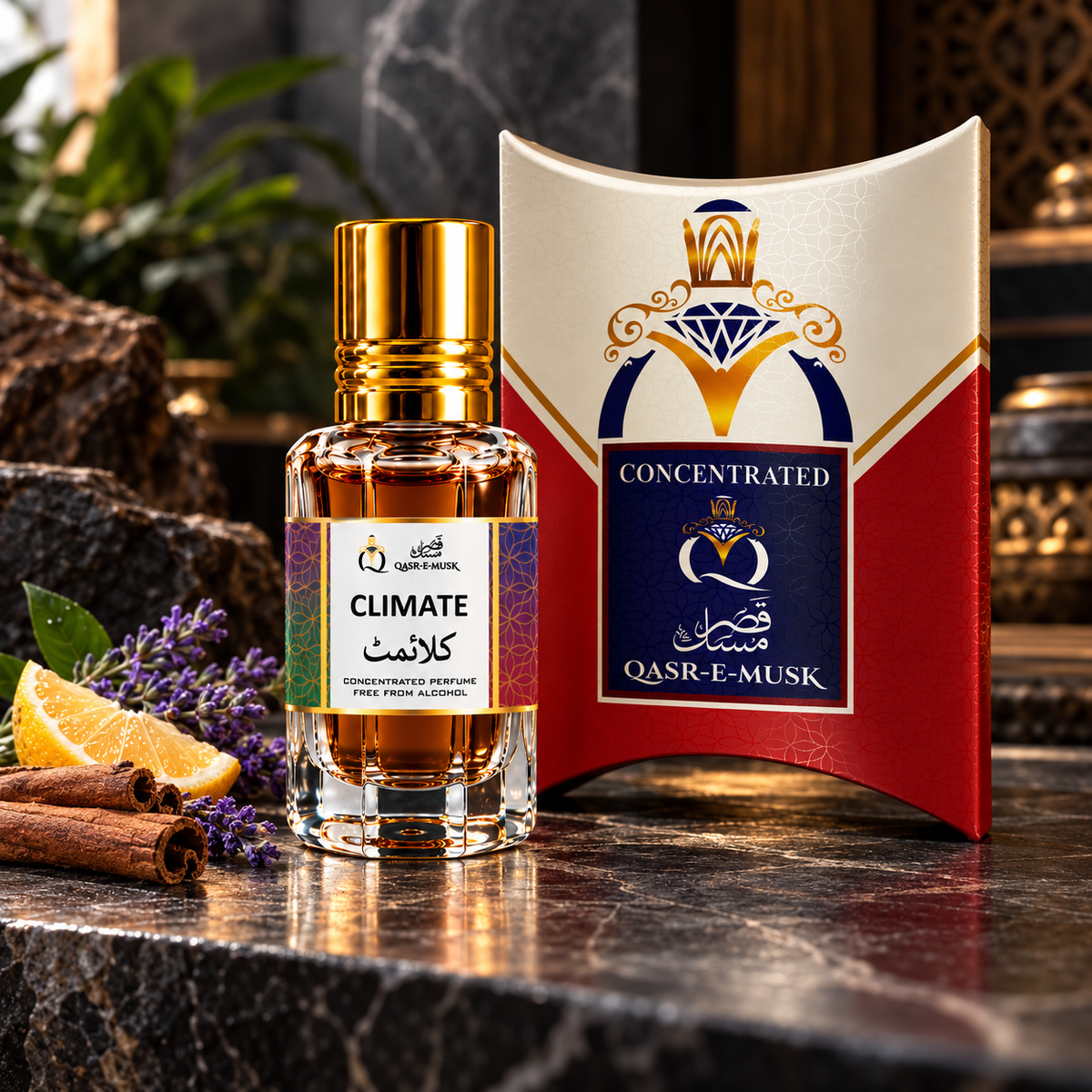 Climate Attar – Fresh Spicy Perfume Oil for Men | Qasr-E-Musk
