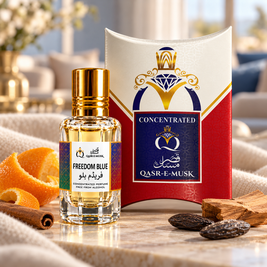 Freedom Blue Attar – Premium Fresh Oriental Perfume Oil | Qasr-E-Musk