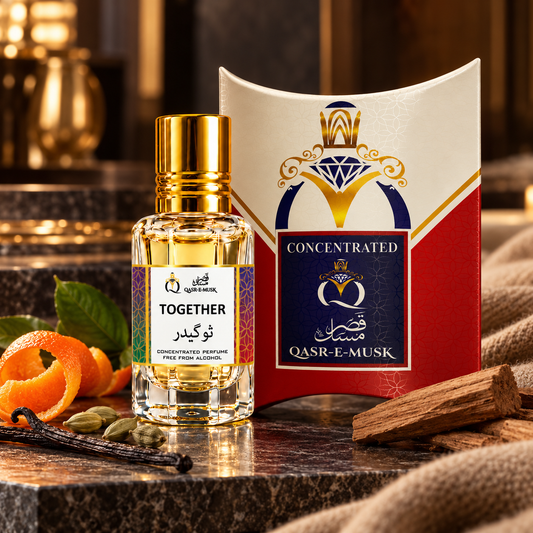 Together Attar – Warm Spicy Amber Perfume Oil | Qasr-E-Musk