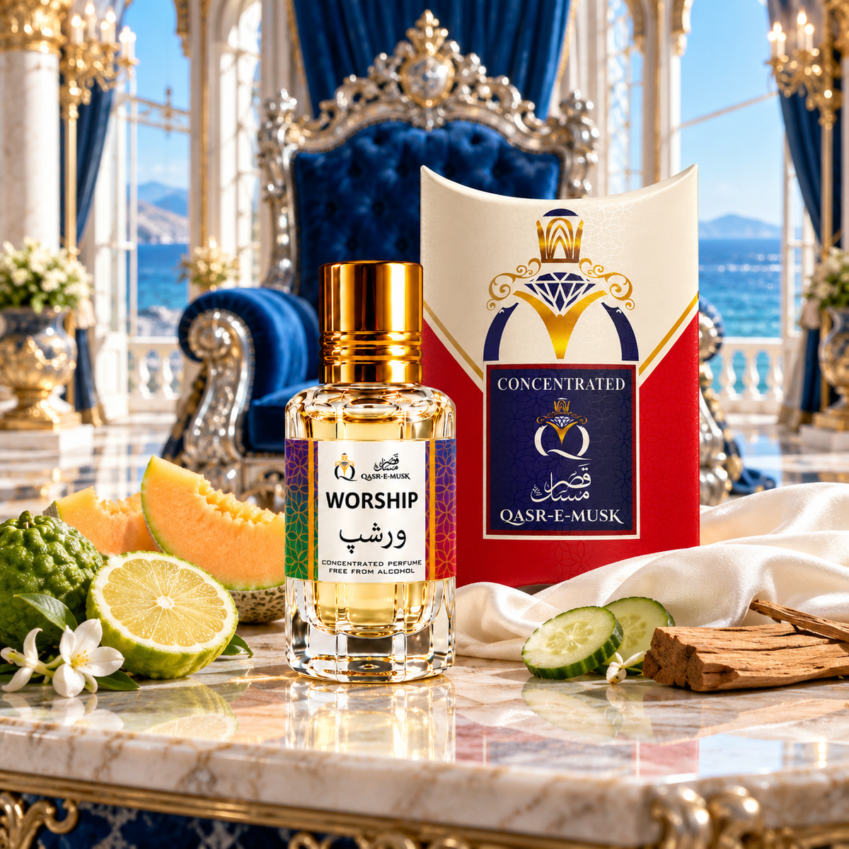 Worship Attar by Qasr-E-Musk | Fresh Aquatic Perfume Oil