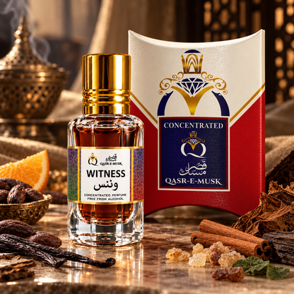 Witness Attar by Qasr-E-Musk for Men | Cocoa, Tobacco & Smoky Woods