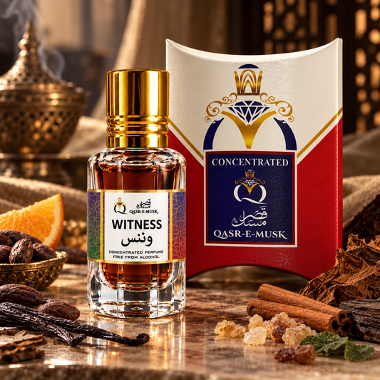 Witness Attar by Qasr-E-Musk for Men | Cocoa, Tobacco & Smoky Woods