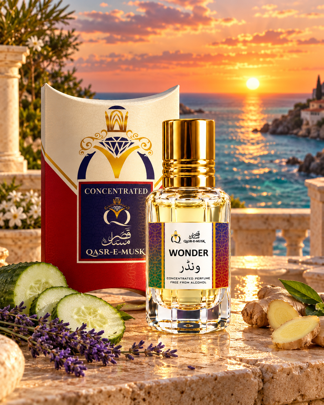 WONDER Attar by Qasr-E-Musk Perfumers — Fresh Cucumber & Aquatic Fragrance