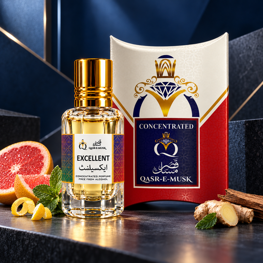Excellent Attar – Premium Citrus Aromatic Perfume Oil | Qasr-E-Musk